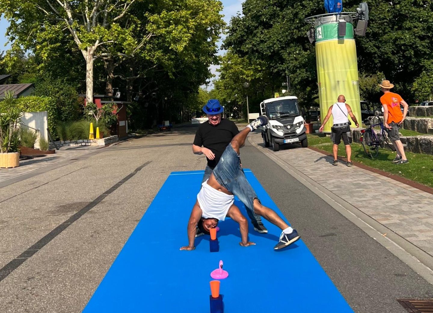 Breakball® Performance im ZDF-Fernsehgarten – Fabricio von YOURACT bei Miami Vibes 2025 in action, geplant mit Worldrecord Agency